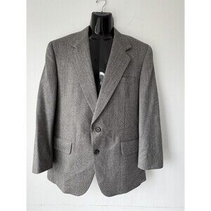 Briar Traditions Kuppenheimer Gray Herringbone 100% Wool Sport Coat Blazer 42